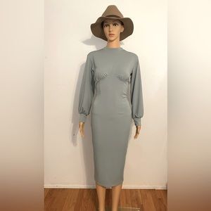 Long sleeve body con dress
